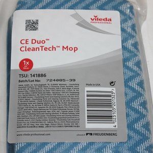 TWO (2) VILEDA PRO CE Duo CleanTech MOP HEADS TSU: 141886 TWO SIDED MICROFIBER